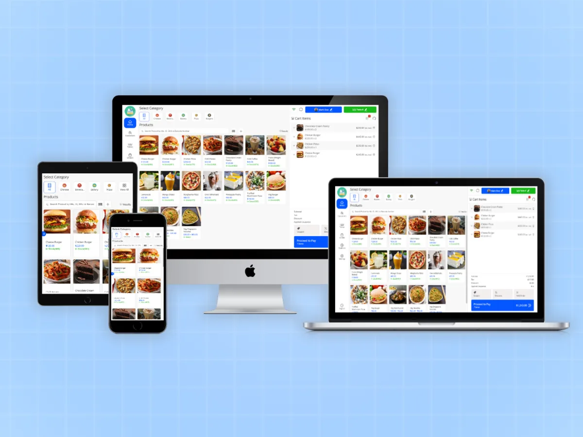 MultiPOS WooCommerce point of sale screen ringing up a sale in the browser