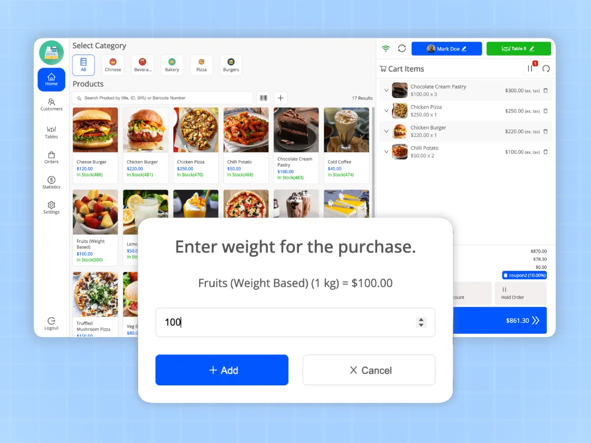 Unit and weight based pricing at the MultiPOS grocery point of sale