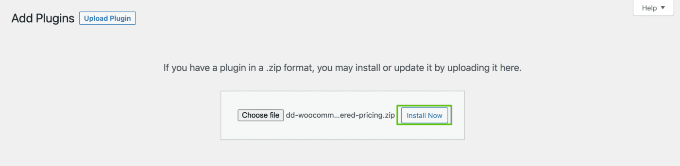 Install WooCommerce Tiered Pricing plugin