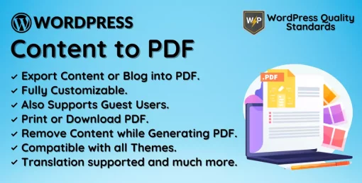 WordPress Content to PDF | Blog to PDF | Export to PDF