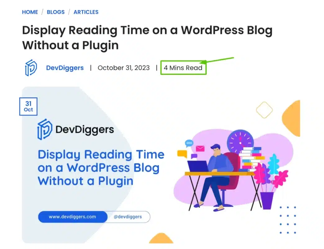 Display Reading Time on a WordPress Blog