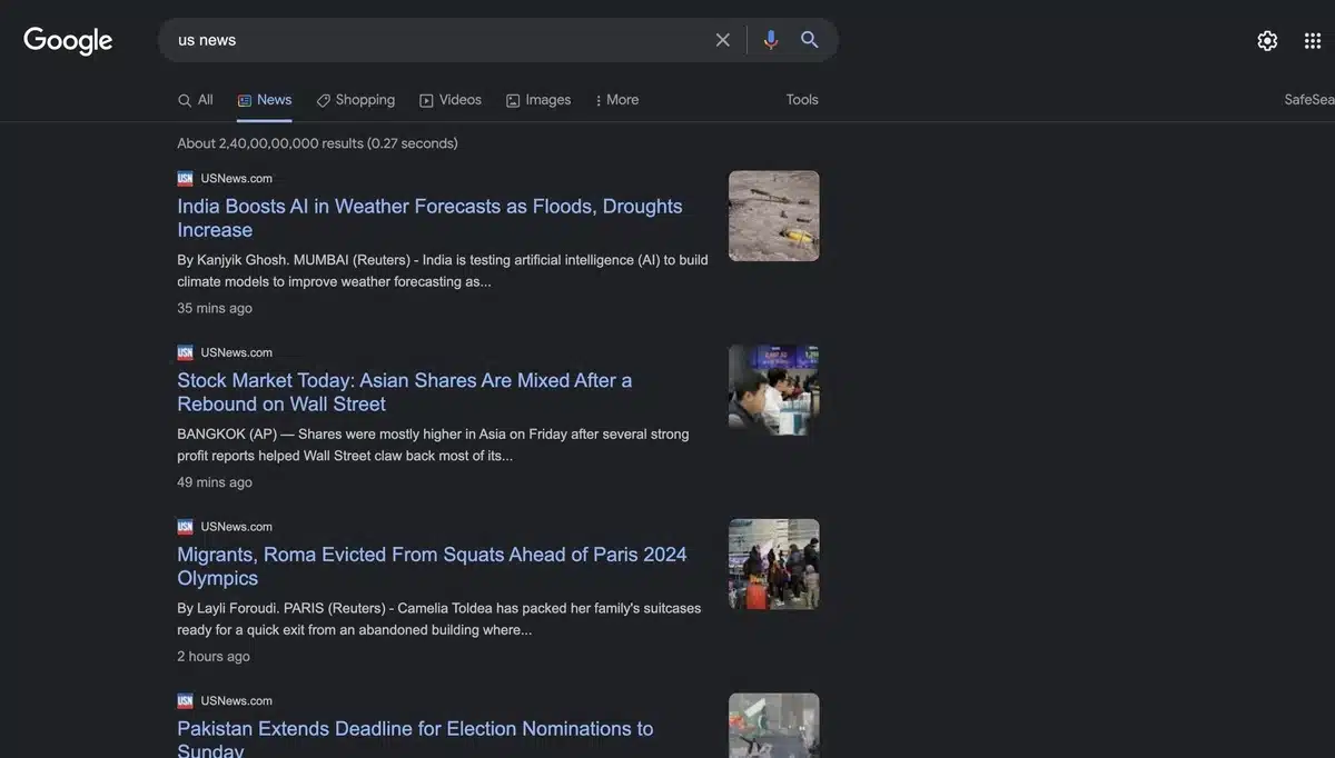 Google News Section