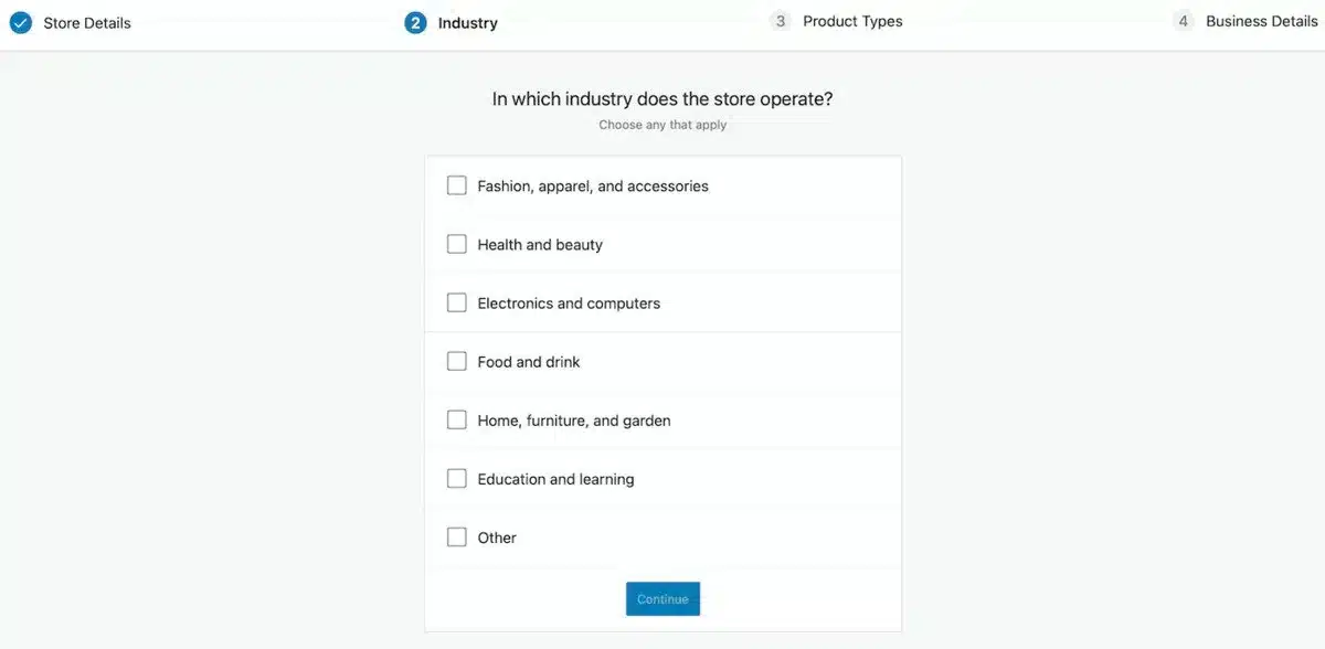 Choose Industry Type