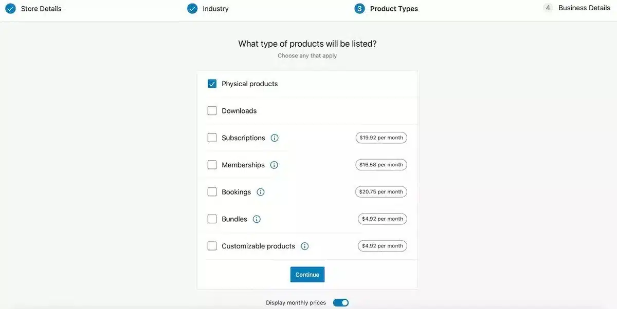 Select Product Types