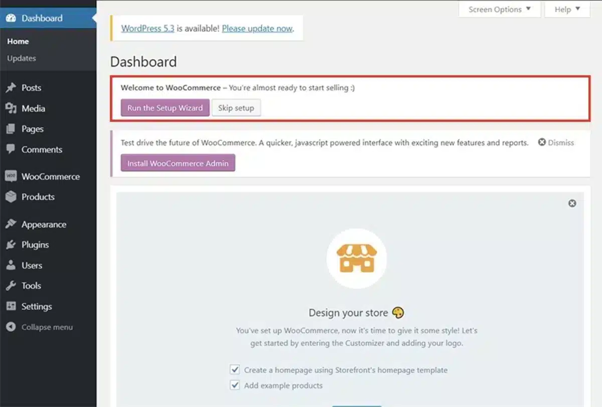 run setup wizard How to Make Money with WordPress in 48 Hours Without Wasting Time