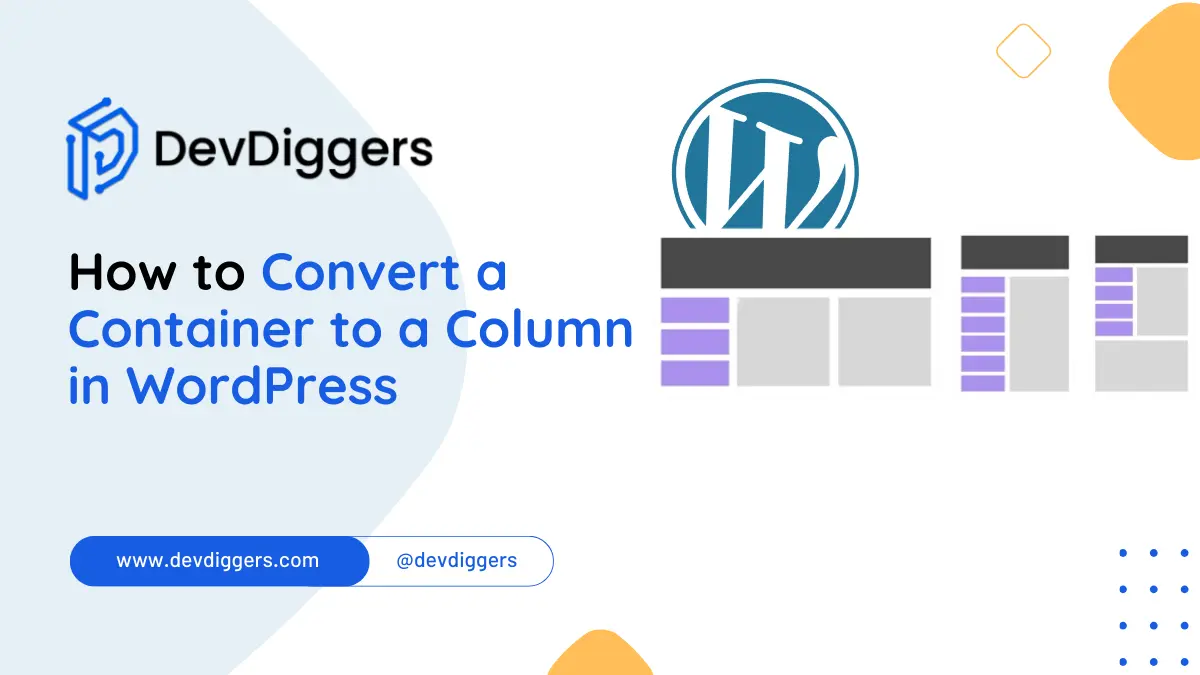 How to convert a container to a column in WordPress
