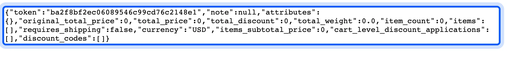 Shopify cart.js response used to detect an ecommerce platform