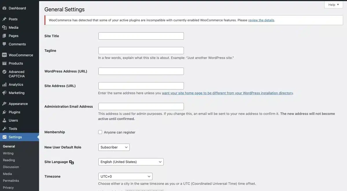 Configure Your Site Settings