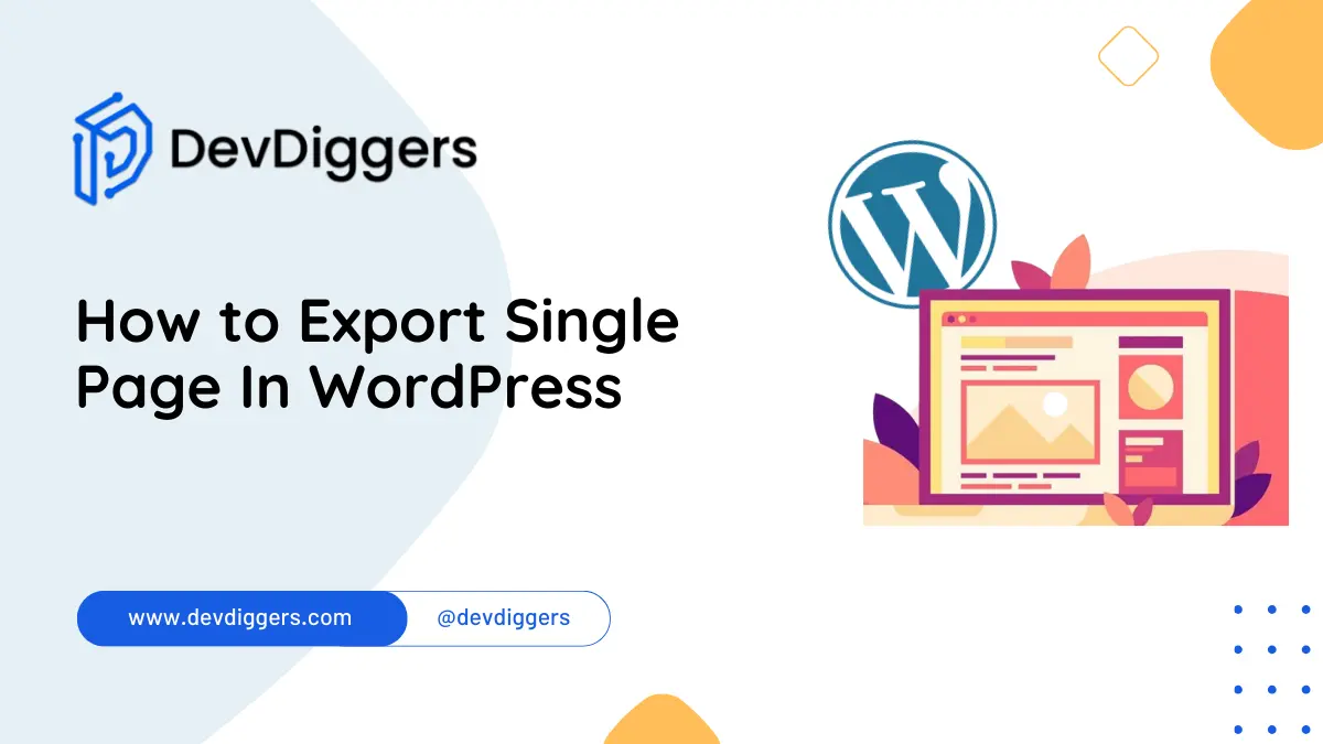 How to Export a Single Page In WordPress