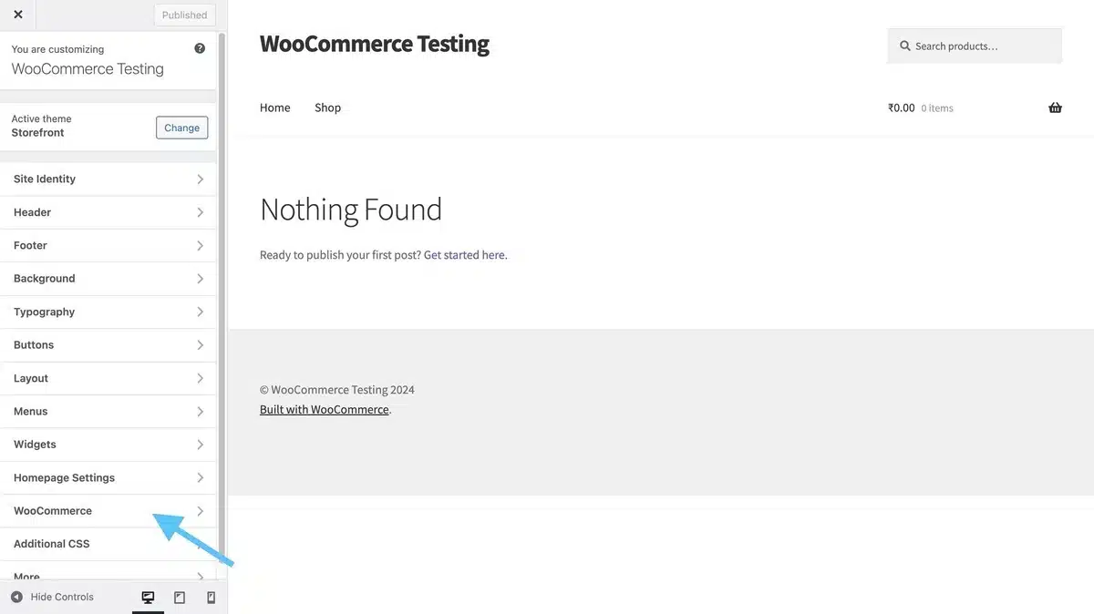 Select WooCommerce