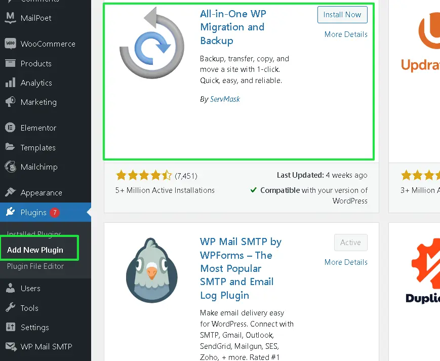 All-in-One WP Migration