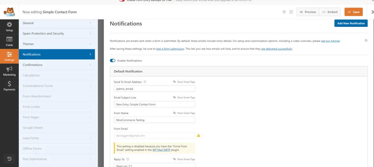 Configure Notifications