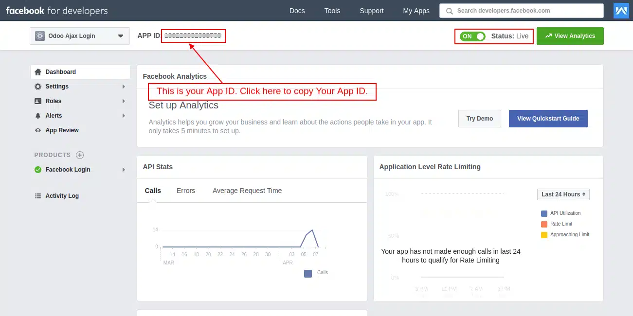 Retrieve Your Facebook App ID