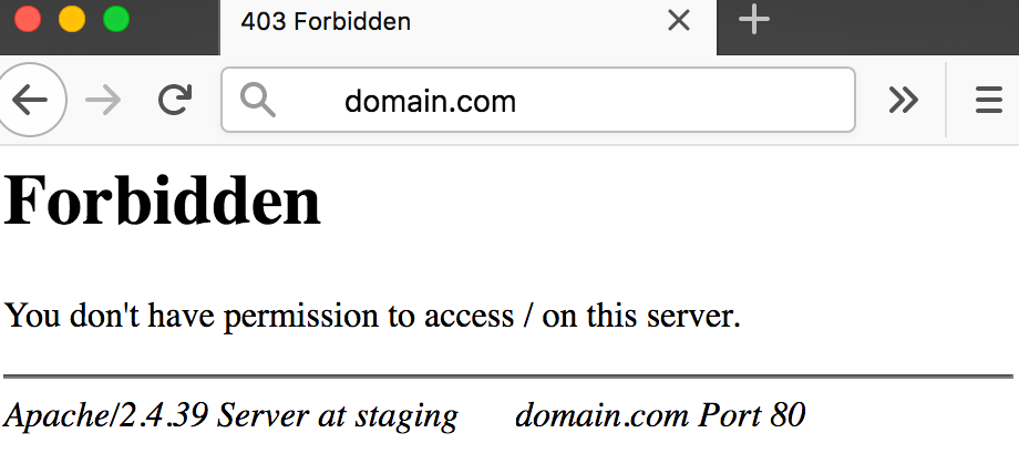 What is a 403 Forbidden Error?