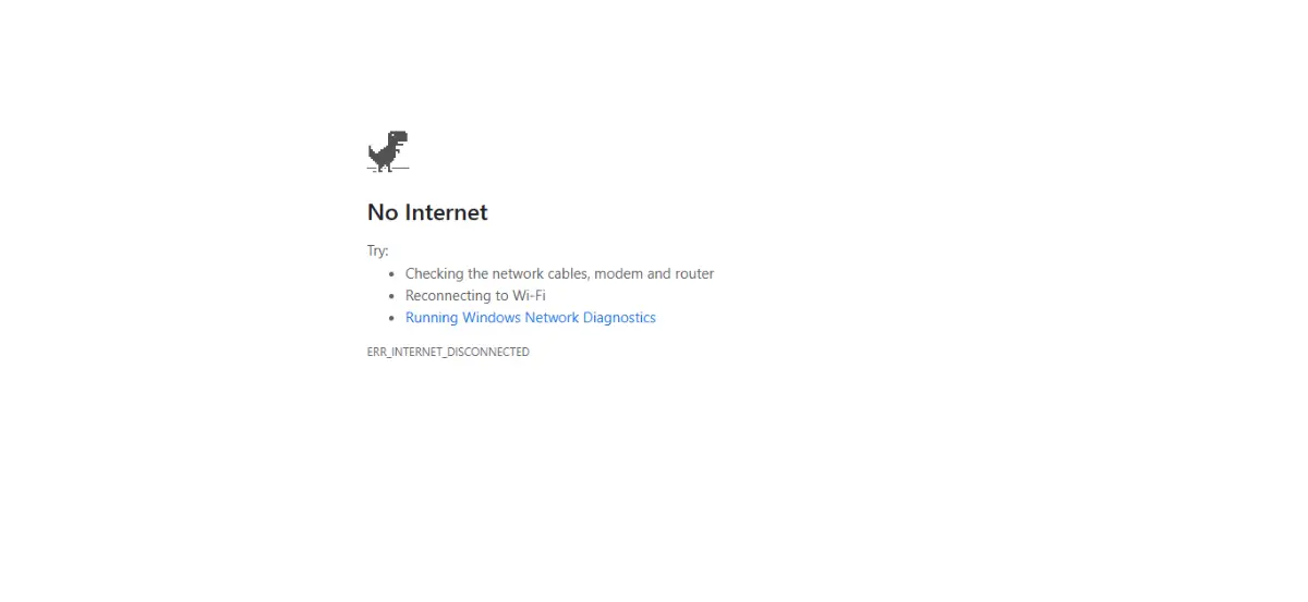How to Fix the ERR_INTERNET_DISCONNECTED Error