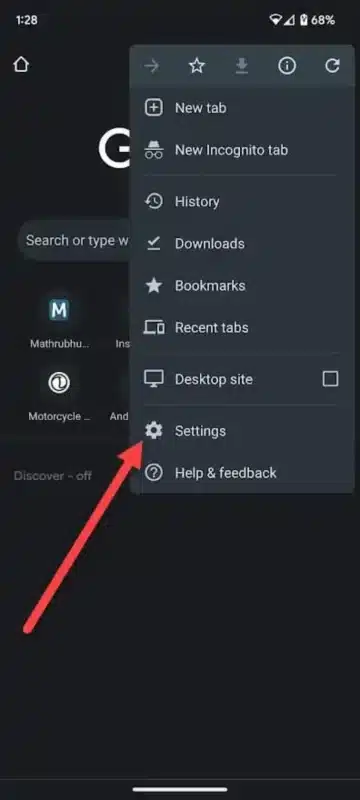 Open Settings on Android