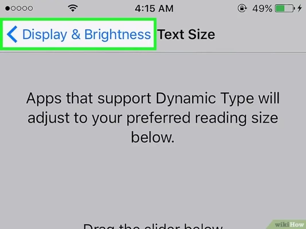 Tap on the Display and Brightness Option