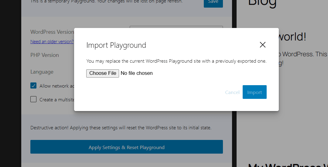 Choose the.zip file