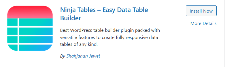 Ninja Tables