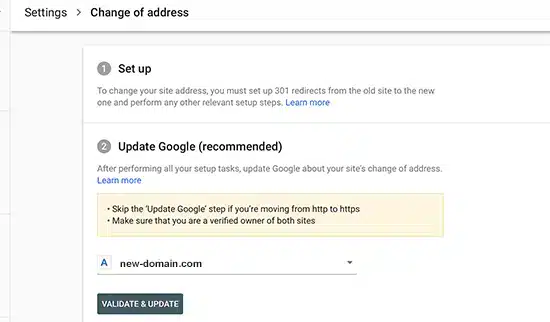 Notify google