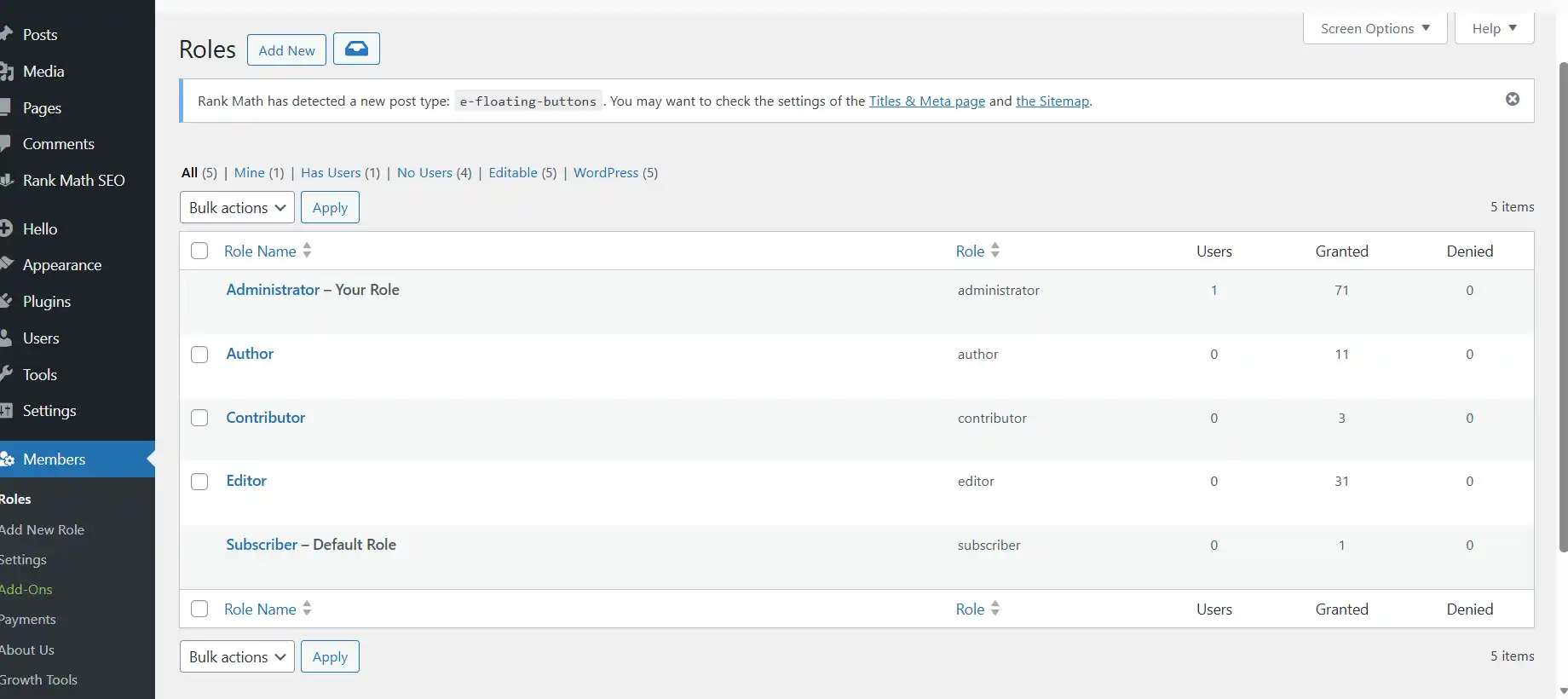 Assign or create user roles for your users