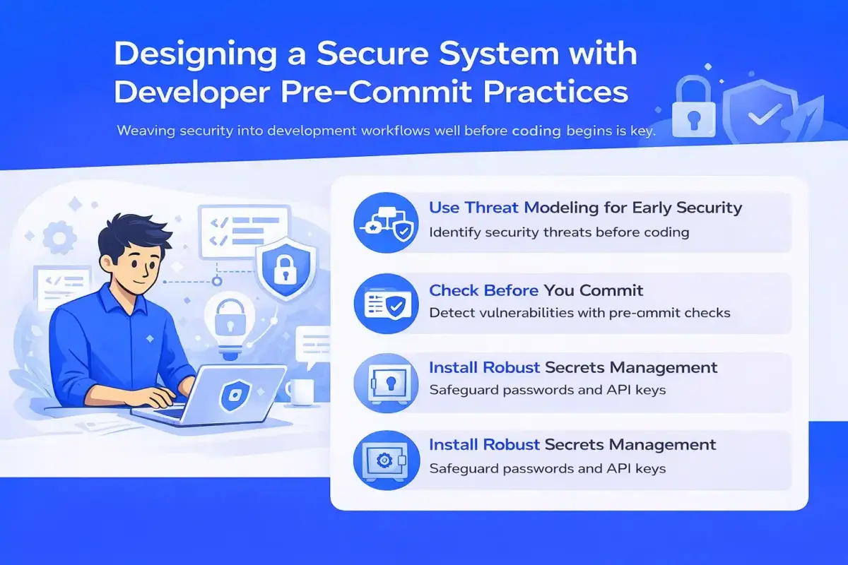 Designing a Secure System with Developer Pre-Commit Practices