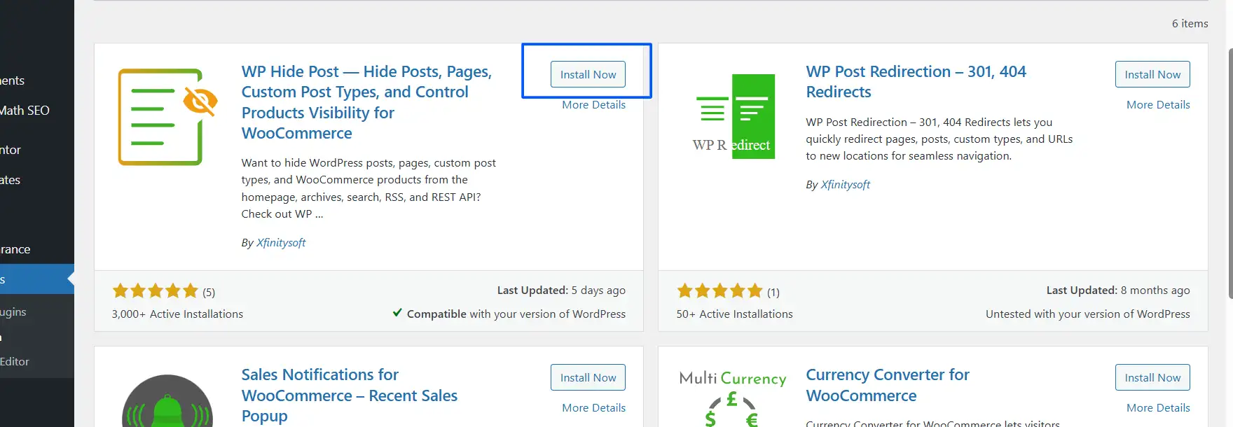 Install and activate WP Hide Post Plugin