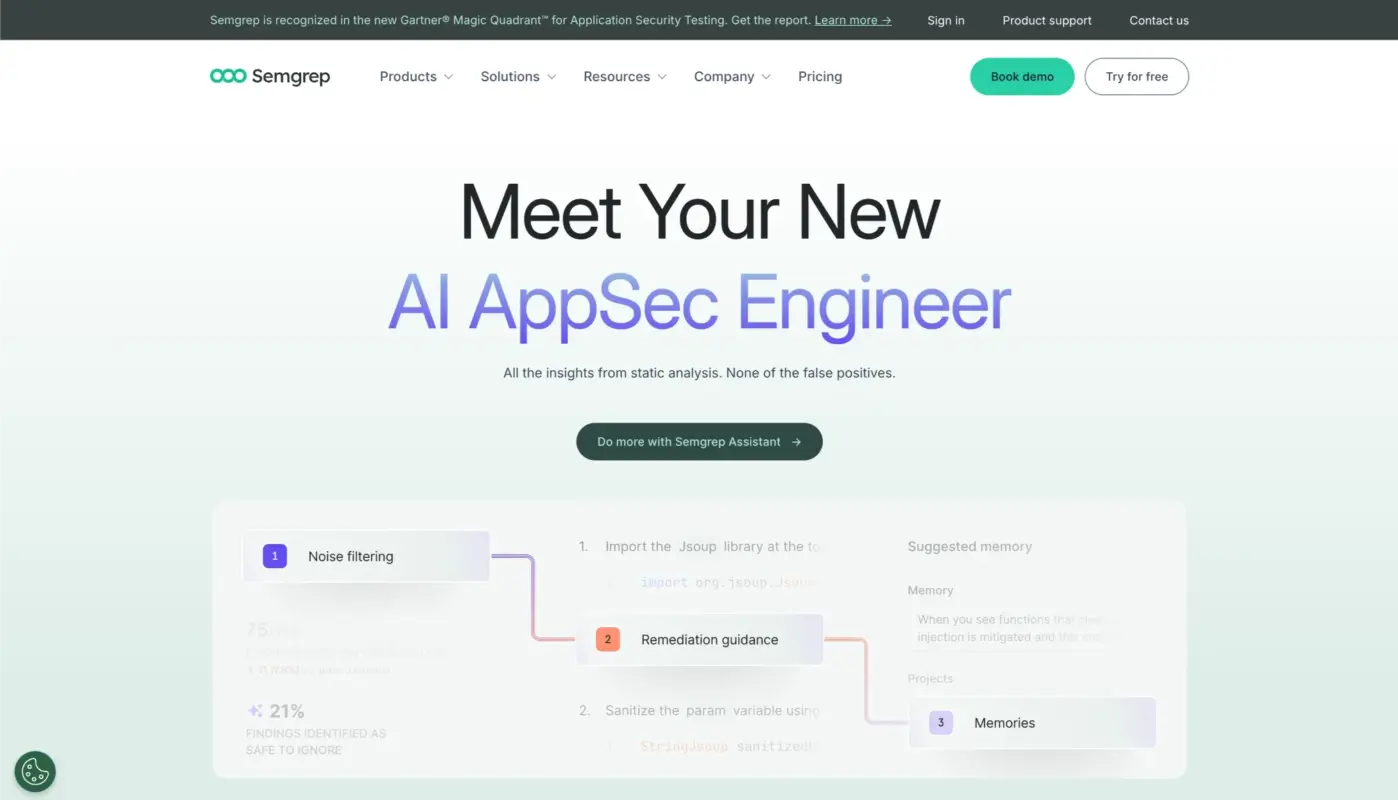 Semgrep homepage