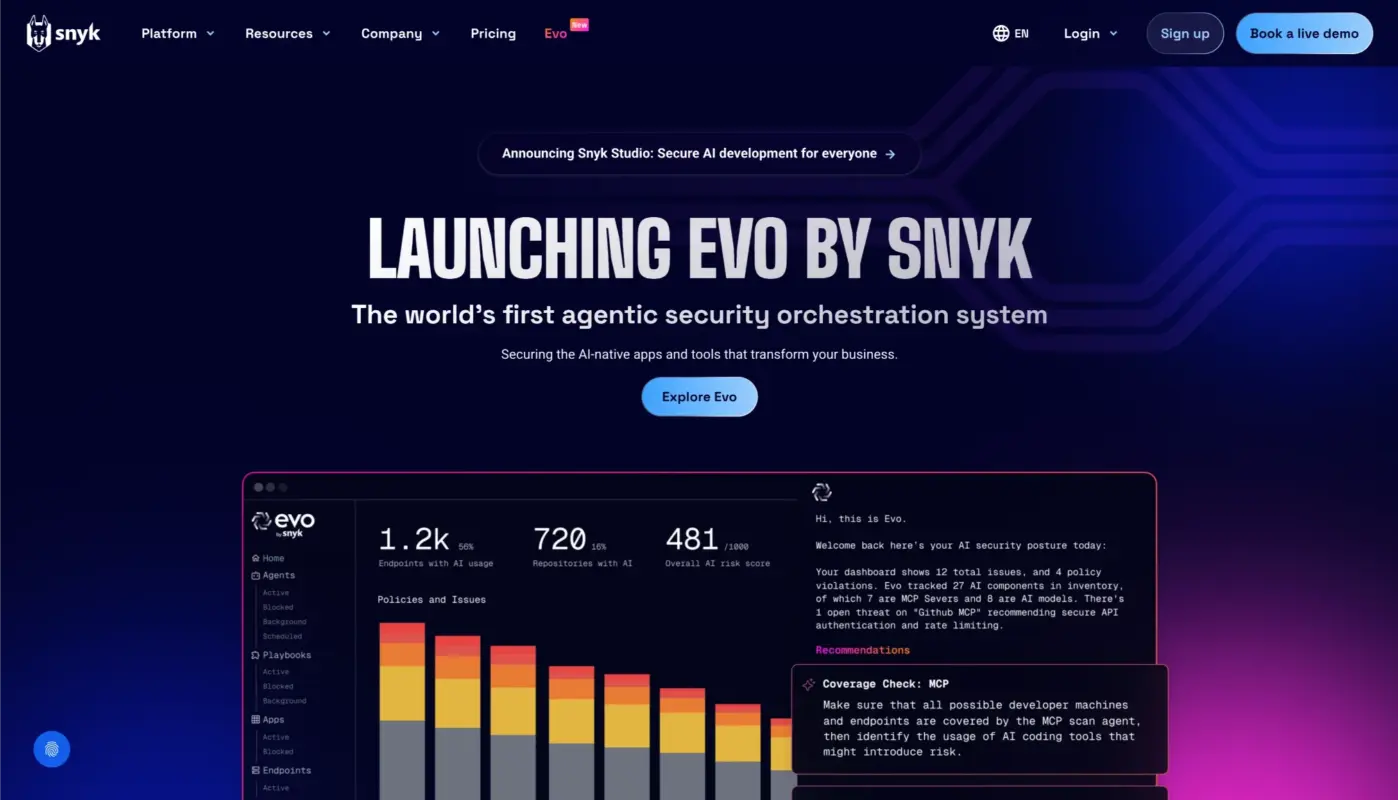 Snyk Code homepage