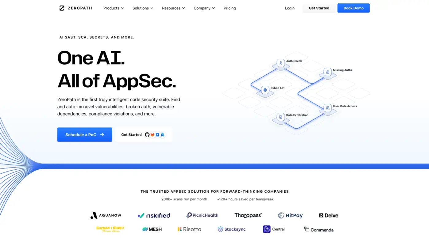 Zeropath homepage