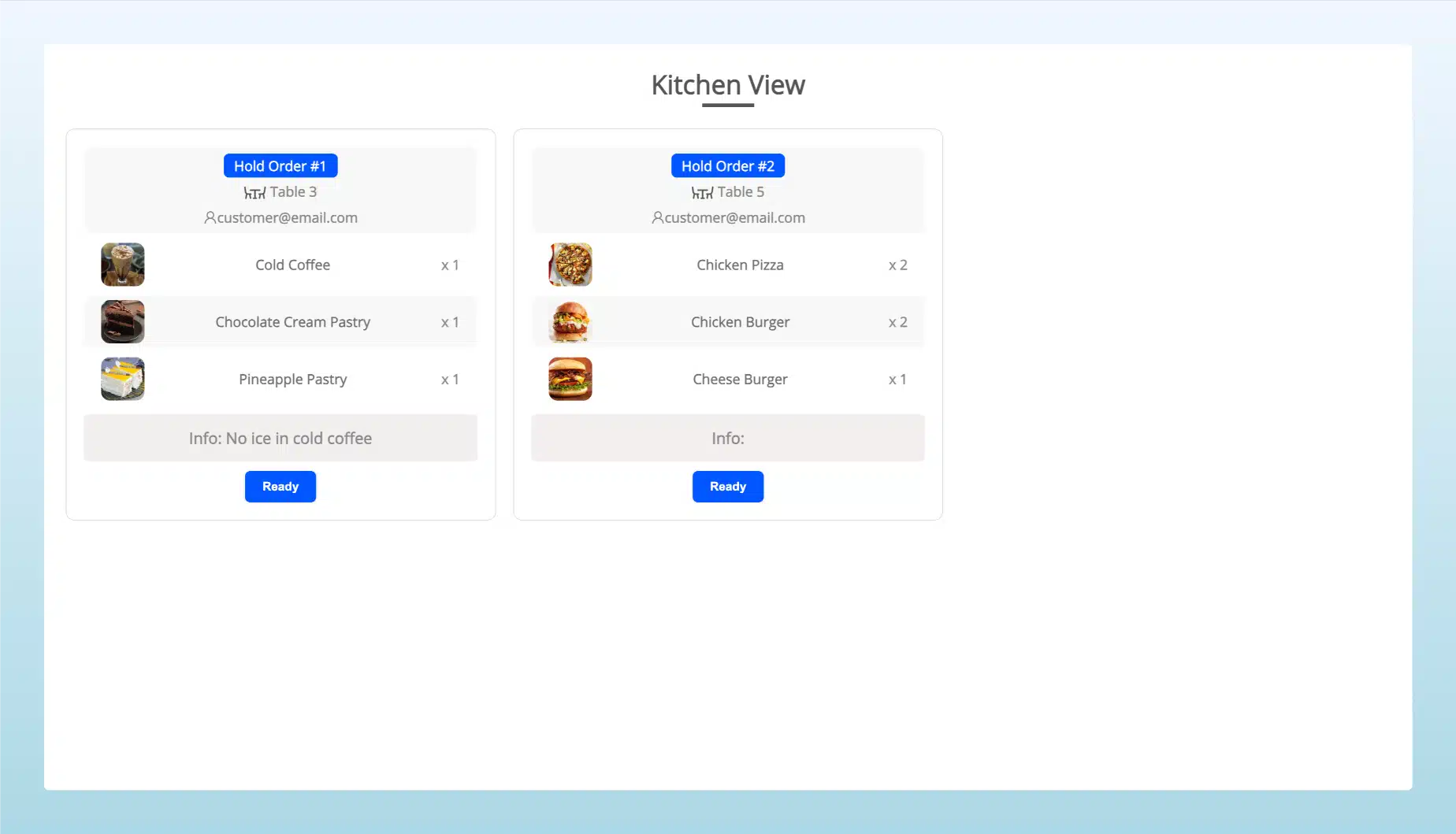 WooCommerce POS kitchen view page screenshot