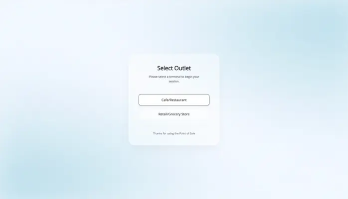 Select outlet page of the WooCommerce pos plugin screenshot