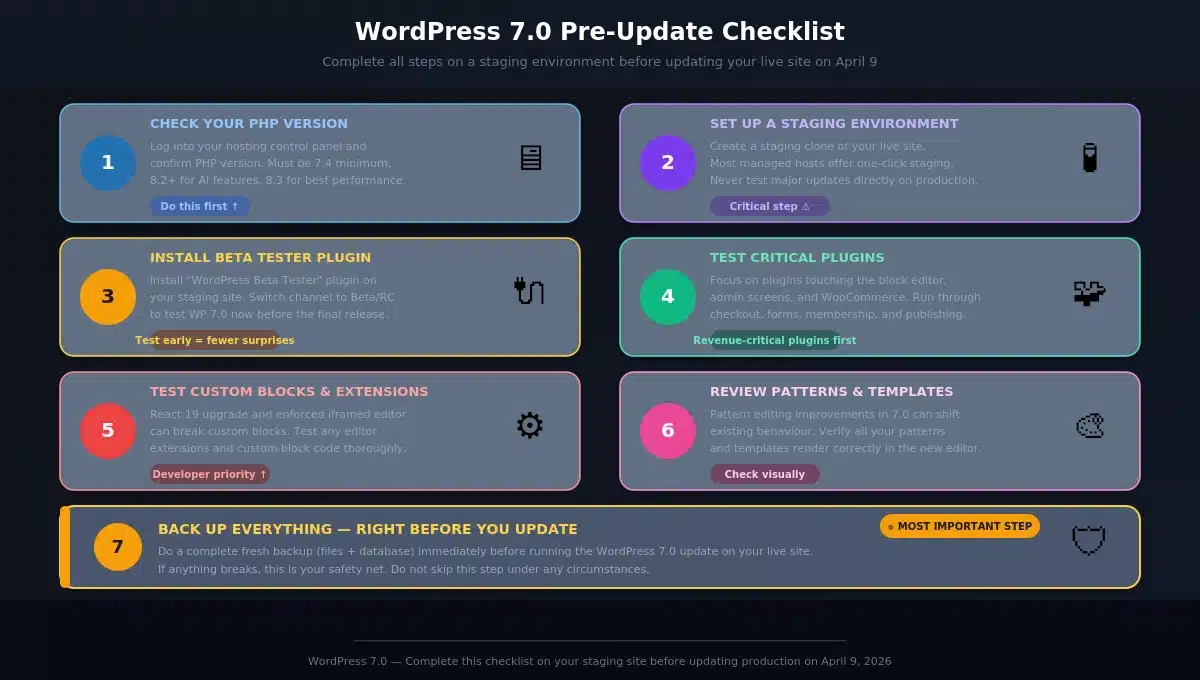How to Prepare for the WordPress 7.0 Update