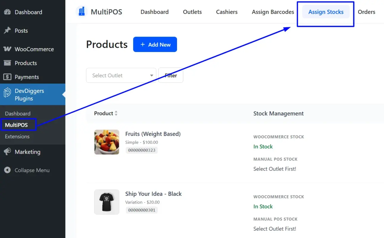 Assign Stock to Your Pop-Up Location