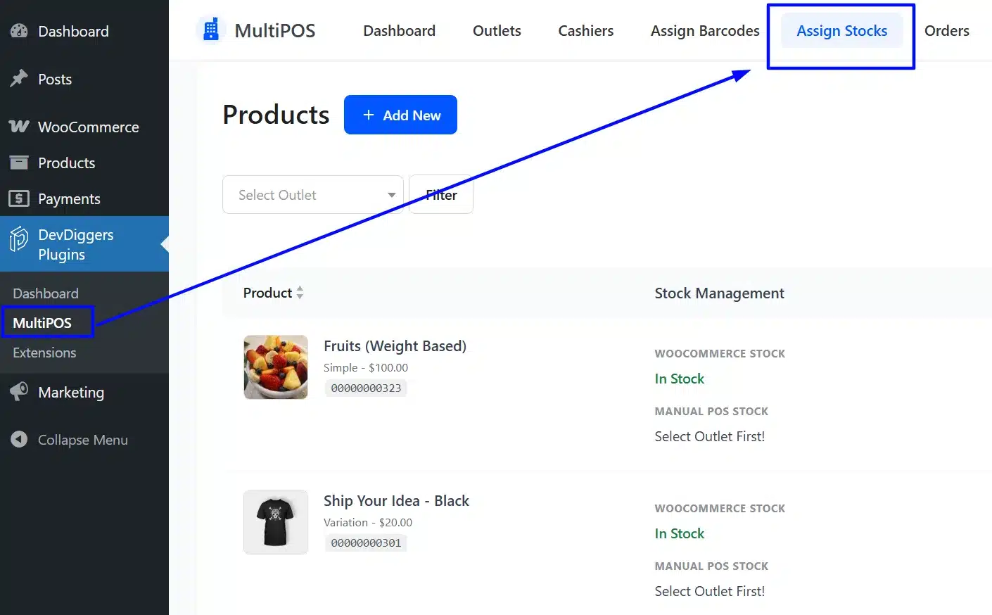 Assign Stock to Your Pop-Up Location
