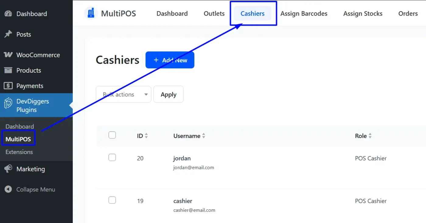 Set Up Cashier Accounts and Permissions
