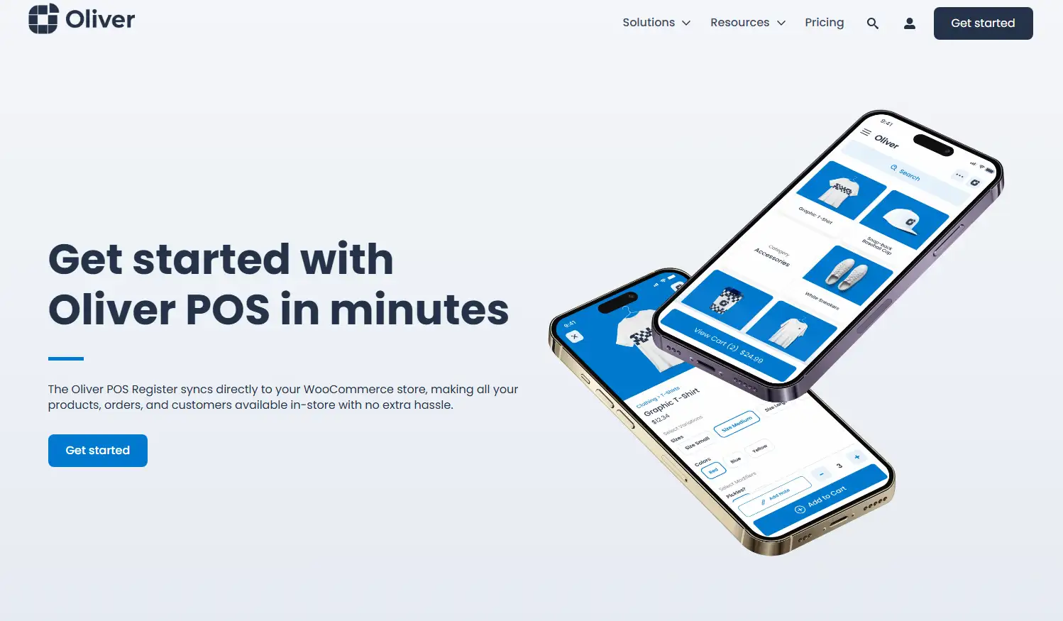 Oliver POS landing page