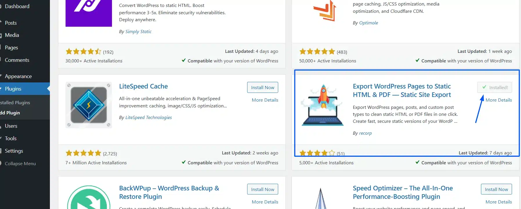 Export WP Page to Static HTML