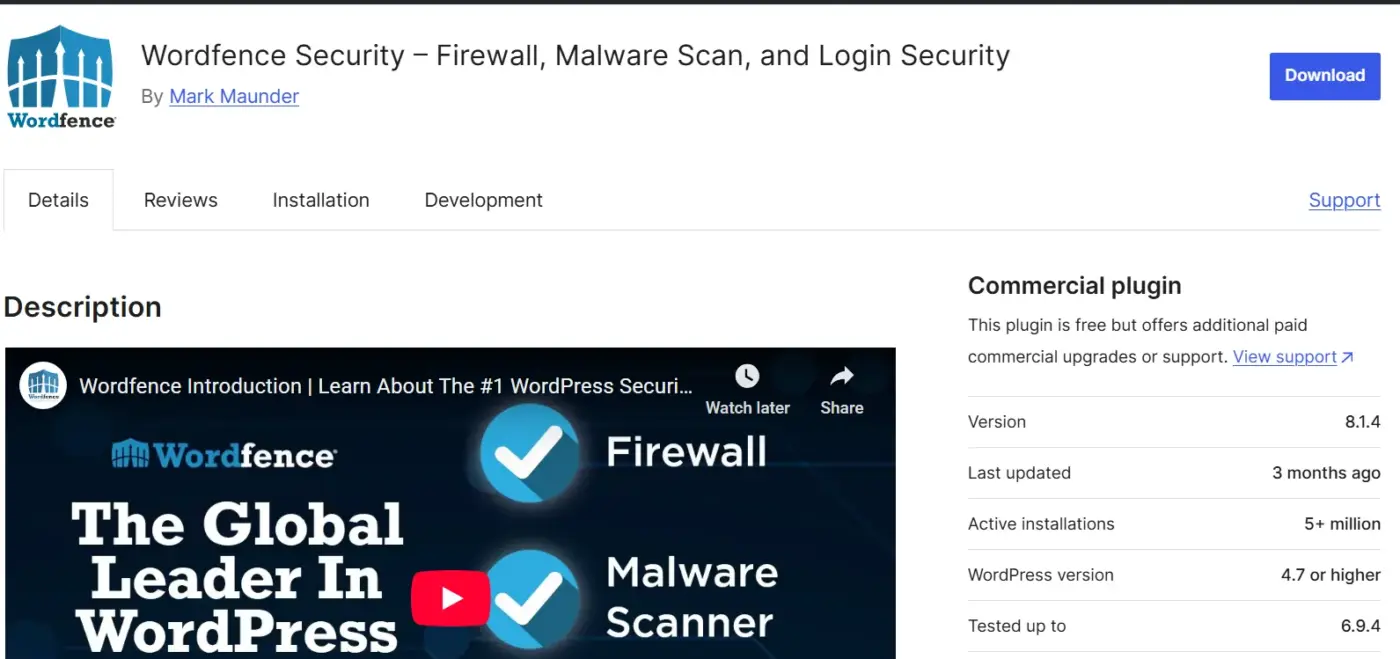 Install a Security Plugin for Malware Scanning, Firewall, and Activity Logging