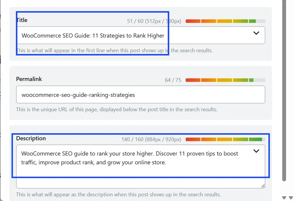 Optimize Meta Titles and Meta Descriptions