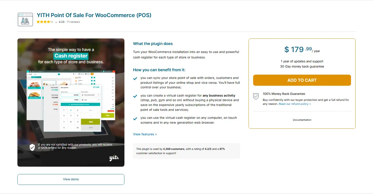 YITH Point of Sale for WooCommerce plugin page
