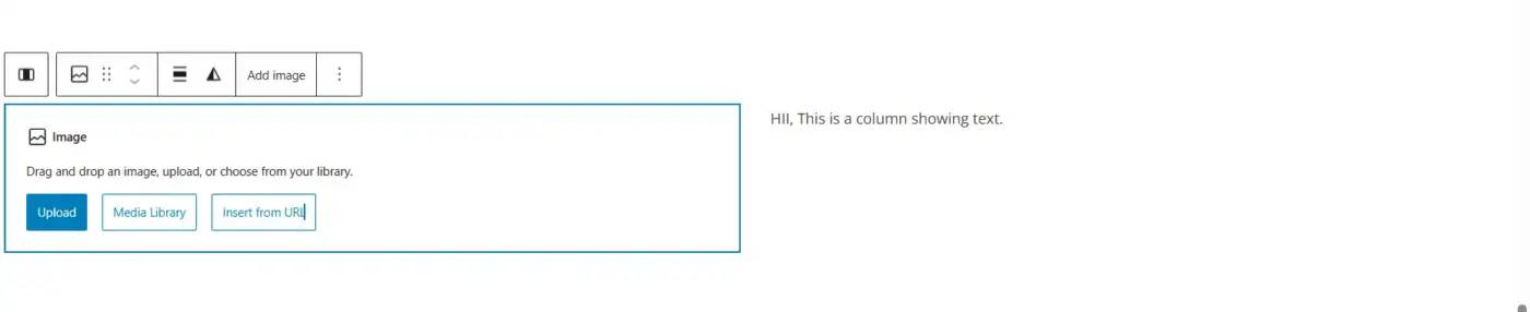 Add your content blocks inside each column