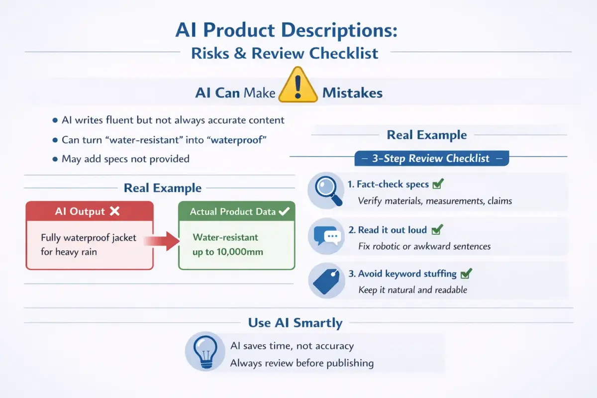 When AI Gets It Wrong: Reviewing AI-Generated Descriptions Before Publishing