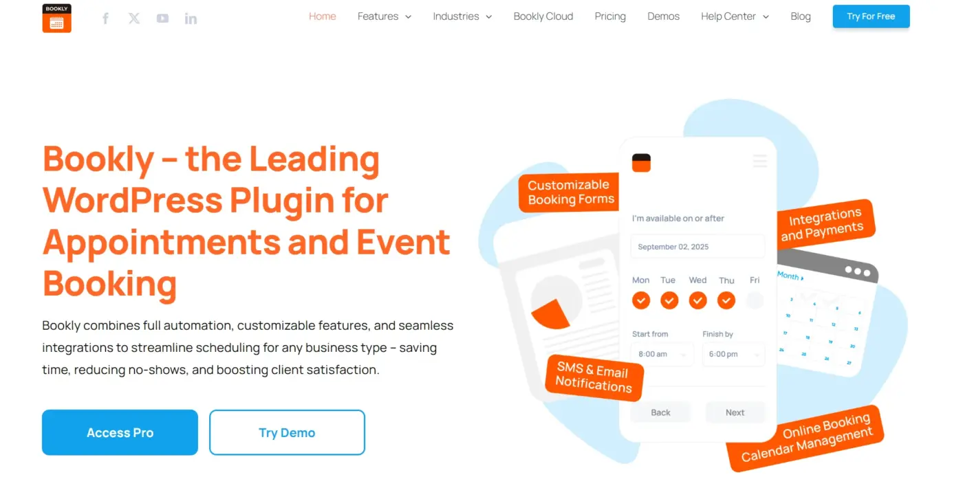 Bookly Plugin Homepage