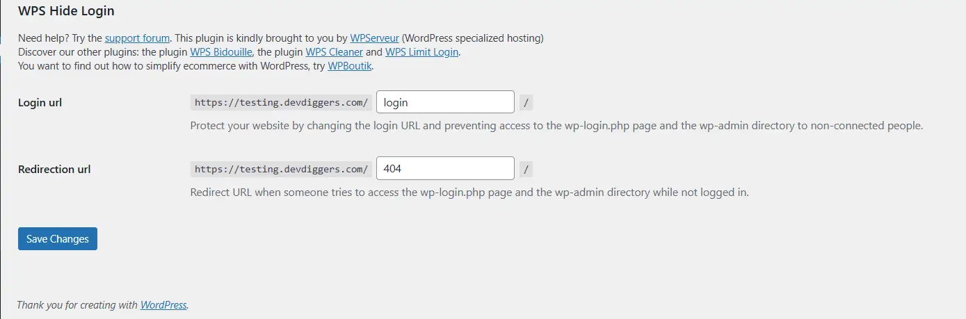 Change or obscure your login URL