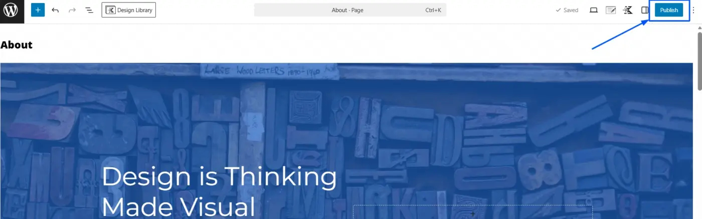 Publish the page
