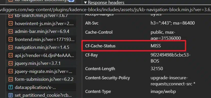 Check your response headers