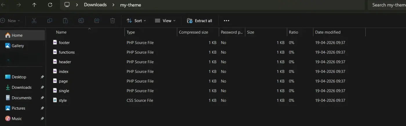 Convert HTML to WordPress Theme Files