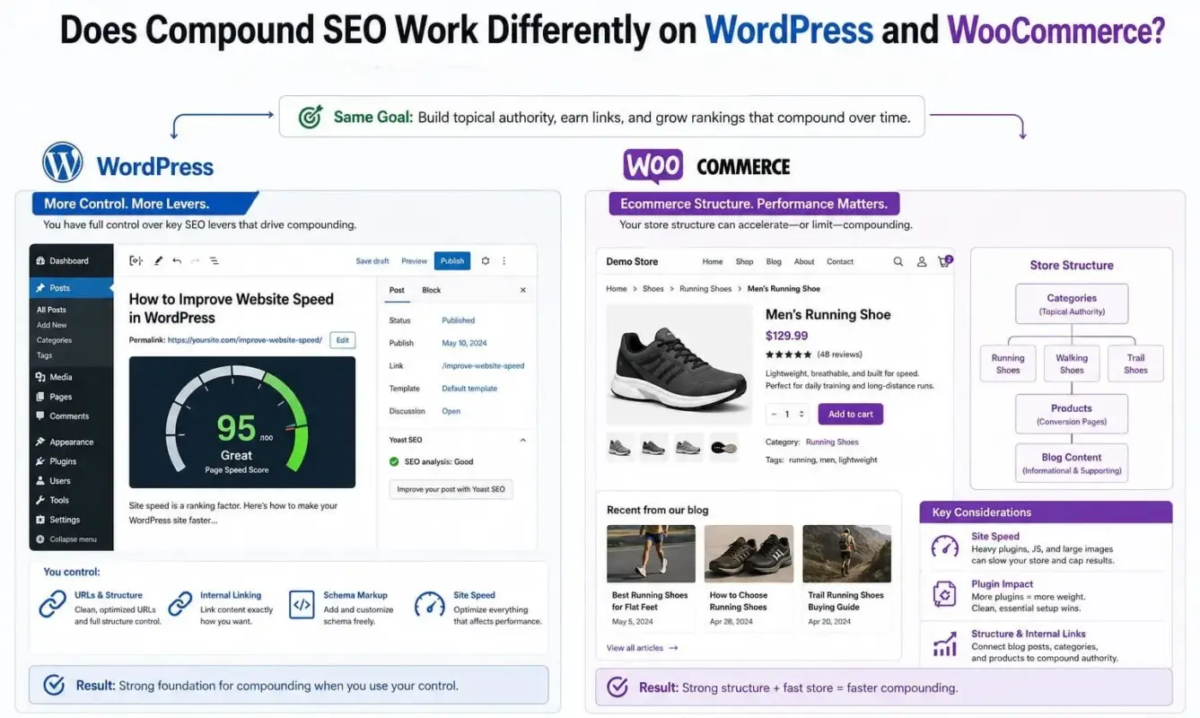 Does Compound SEO Work Differently on WordPress and WooCommerce?