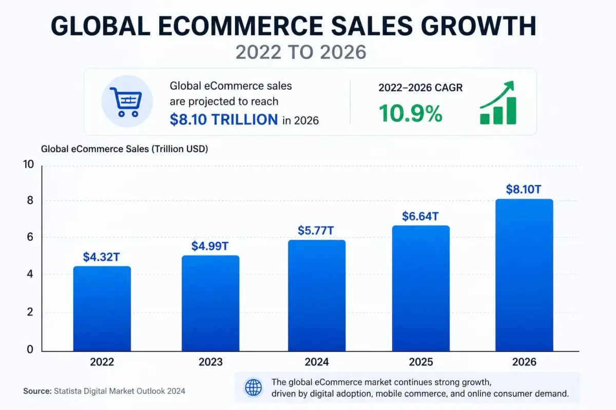 Global eCommerce sales growth